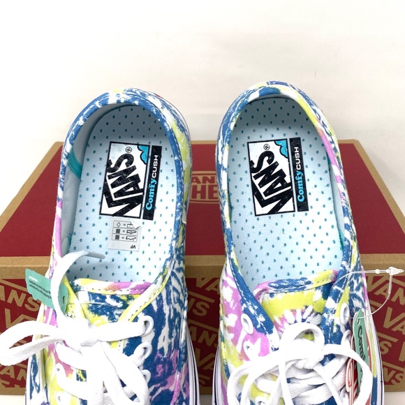 VANS Women's Size ComfyCush Authentic Tie-Dye Orchid Low Sneakers VN0A3WM749L - Picture 4 of 11